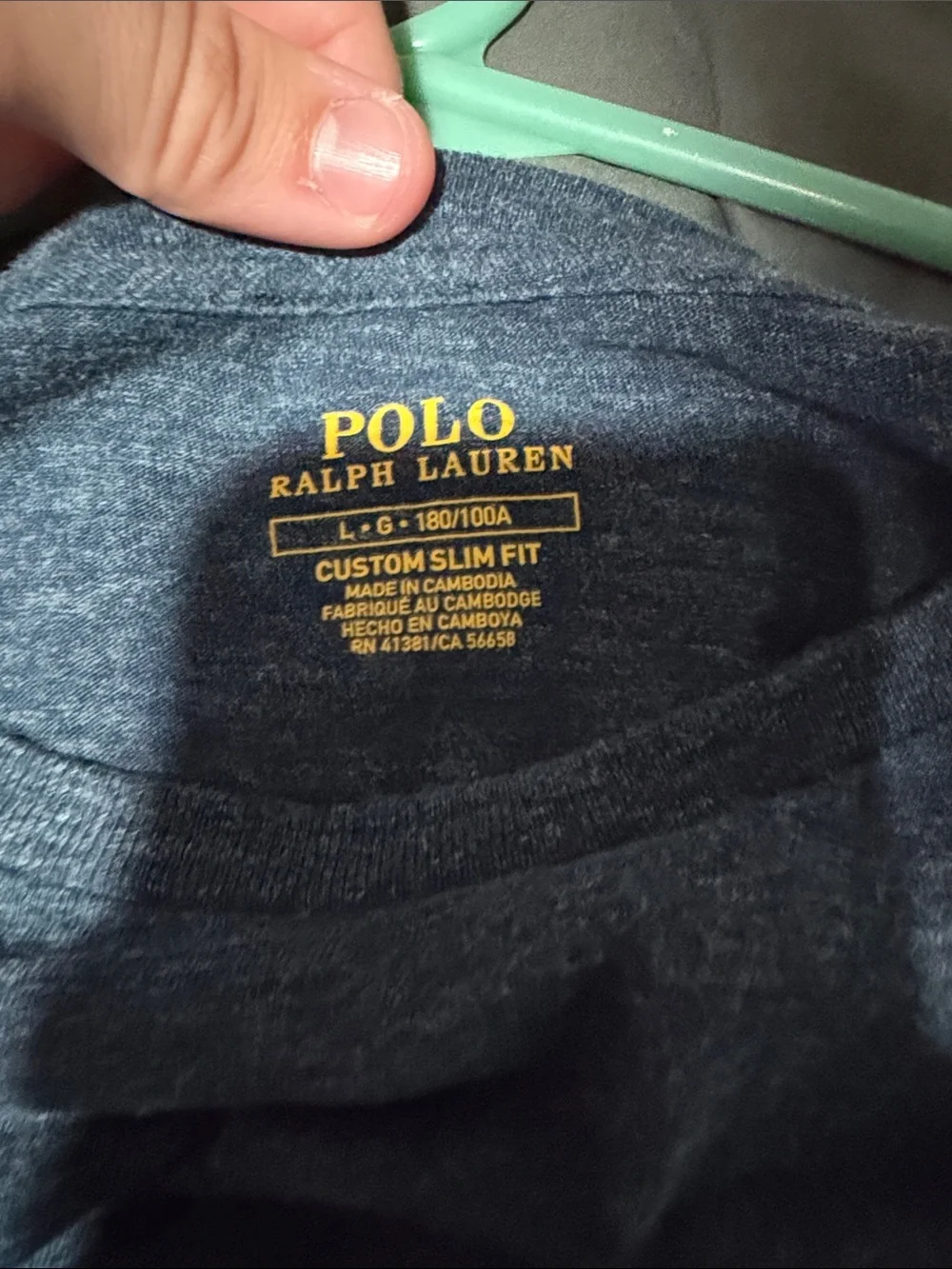 Polo by Ralph Lauren Long Sleeve Crewneck Shirt - Heather Navy